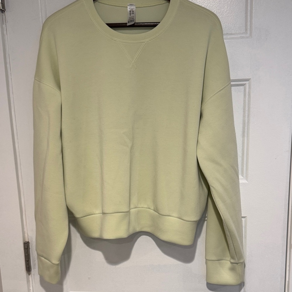 SPANX Air Essentials Lime Green Crewneck Sweatshirt